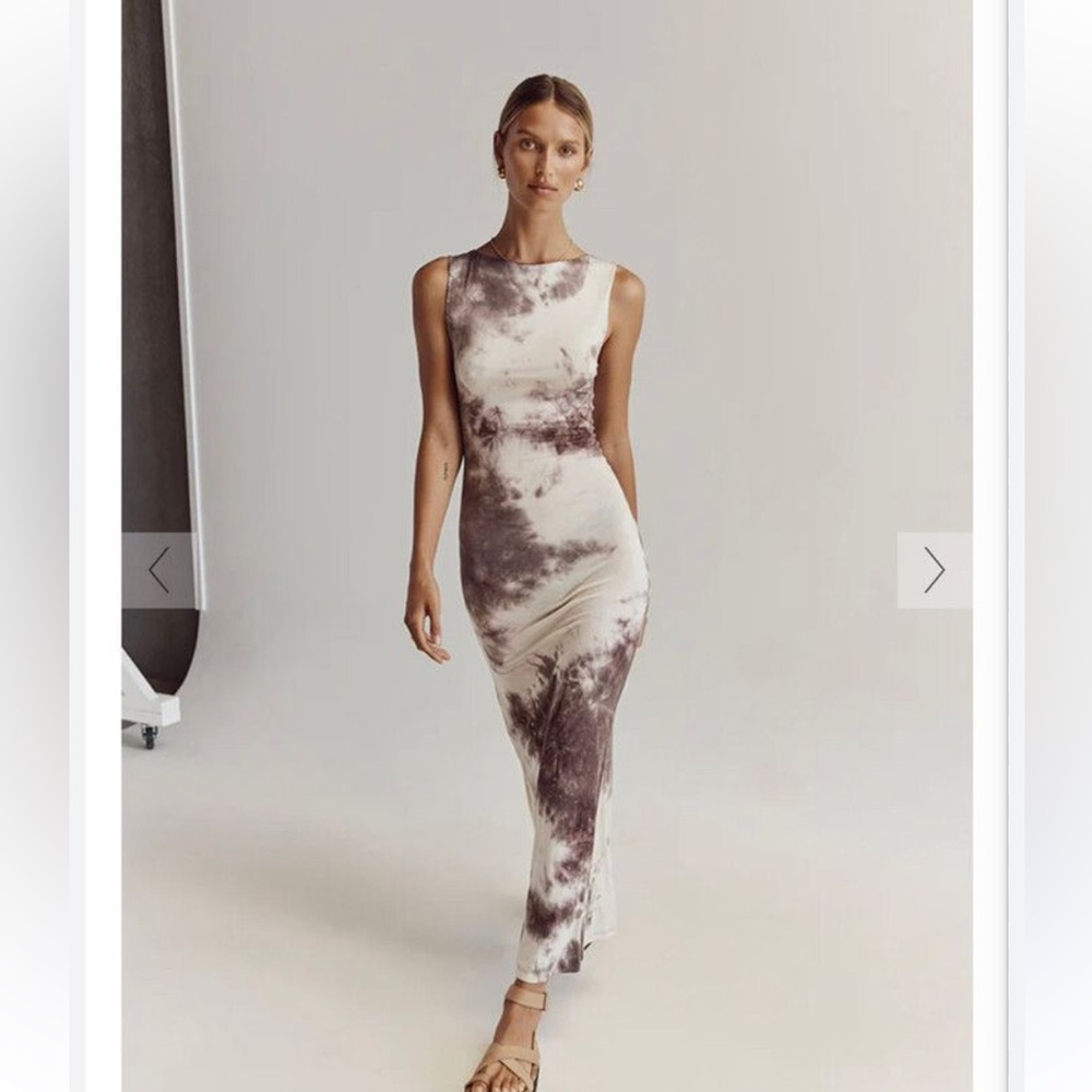 DISSH Coco Mauve Tie Dye Sleeveless Midi Dress (sold out online)